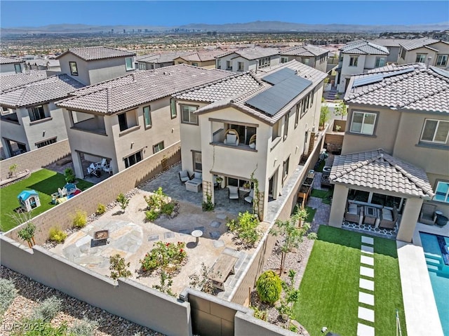 11652 Desert Hollow Ave, Las Vegas, NV 89138 - aerial perspective of suburban area with mountains