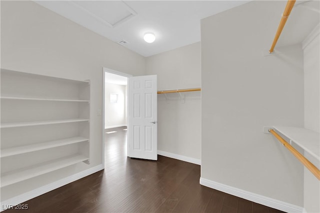 367 Wilford Springs St, Henderson, NV 89014 - walk in closet with dark wood-type flooring and attic access