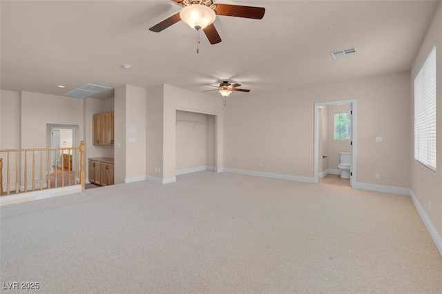 1312 Fragrant Spruce Ave, Las Vegas, NV 89123 - unfurnished living room with ceiling fan and light carpet