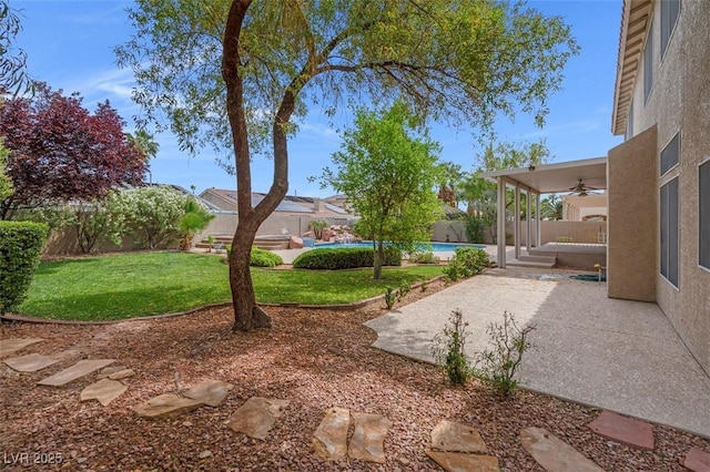 1312 Fragrant Spruce Ave, Las Vegas, NV 89123 - view of yard featuring ceiling fan and a patio area
