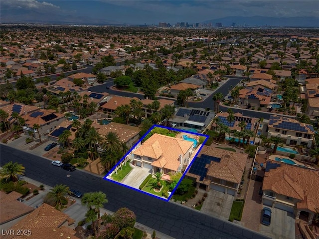 1312 Fragrant Spruce Ave, Las Vegas, NV 89123 - aerial view of property and surrounding area featuring property parcel outlined and nearby suburban area