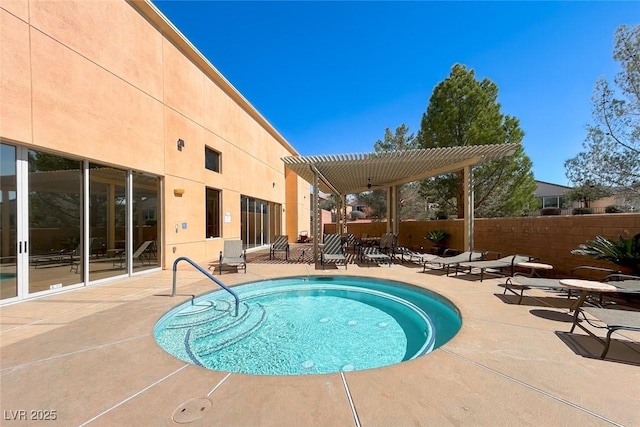 2522 Darda St, Henderson, NV 89044 - view of pool with a pergola, a pool, and a patio area