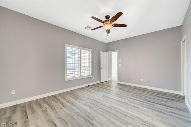 5931 Allanche Ave, Las Vegas, NV 89141 - spare room featuring a ceiling fan and light wood-style flooring