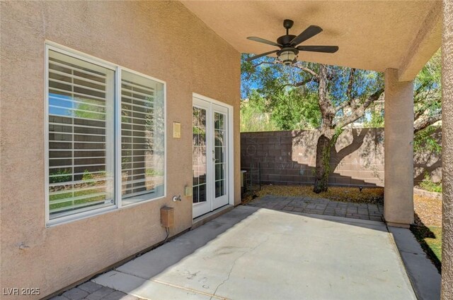 5931 Allanche Ave, Las Vegas, NV 89141 - view of patio / terrace with a ceiling fan