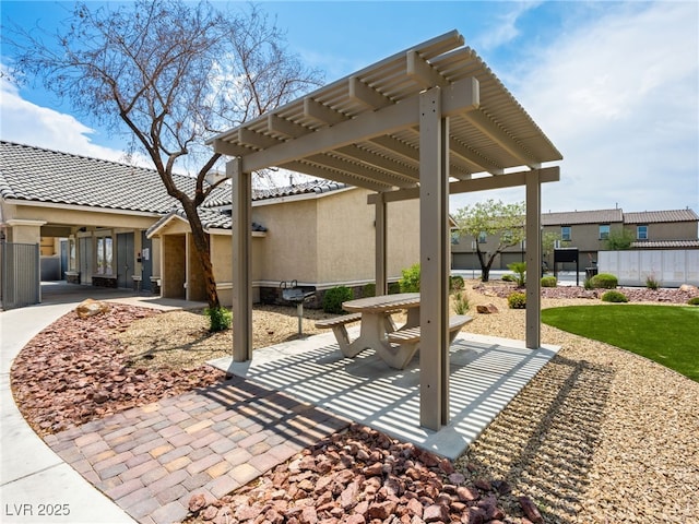 4563 Townwall St, Las Vegas, NV 89115 - view of patio with a pergola