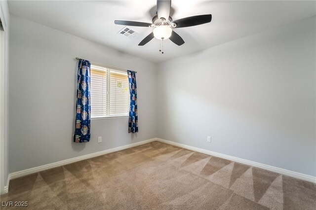 10917 Mount Pendleton St, Las Vegas, NV 89179 - spare room featuring baseboards, carpet, and a ceiling fan