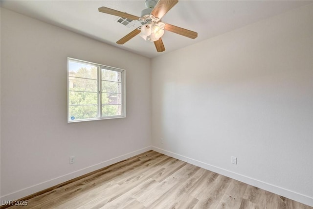 7372 S Palo Real Ct, Las Vegas, NV 89179 - unfurnished room featuring light wood finished floors and ceiling fan