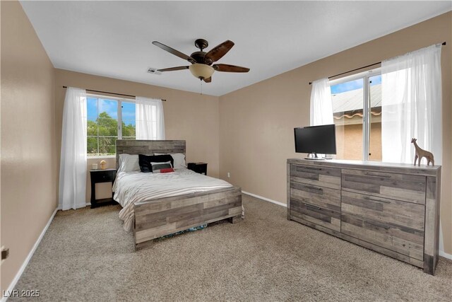 6108 Shallow Springs St, Las Vegas, NV 89130 - bedroom featuring carpet floors, baseboards, and ceiling fan