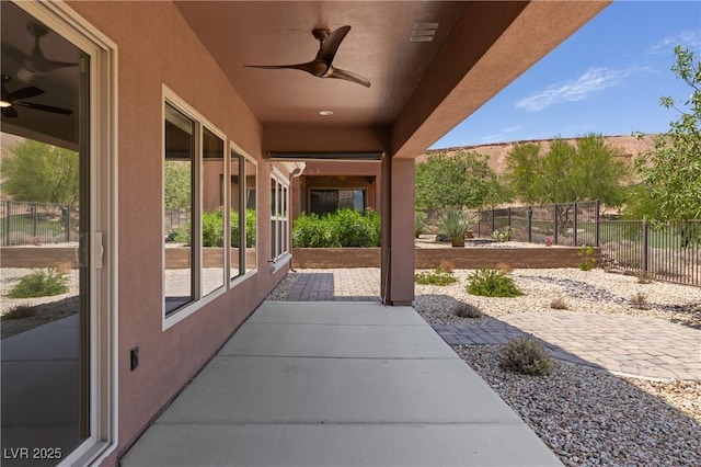 1407 Wheelwright Ct, Mesquite, NV 89034 - view of patio with ceiling fan