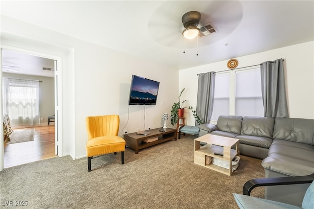 632 Monument Point St, Henderson, NV 89002 - living area with a ceiling fan and carpet