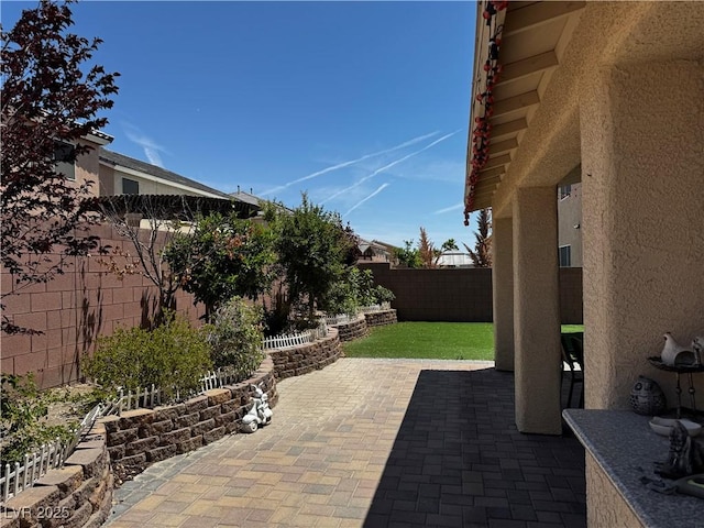 6454 Mount Palomar Ave, Las Vegas, NV 89139 - fenced backyard featuring a patio