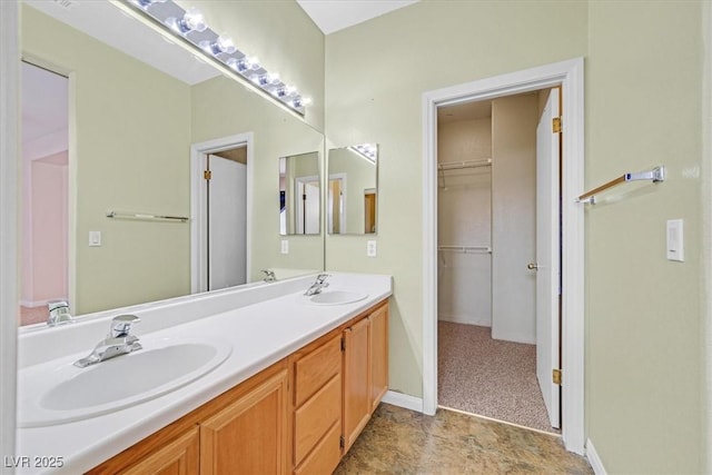 927 Clear Diamond Ave, Las Vegas, NV 89123 - full bathroom featuring double vanity and baseboards