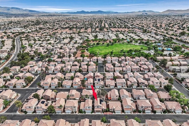 927 Clear Diamond Ave, Las Vegas, NV 89123 - aerial view of property's location with mountains and nearby suburban area
