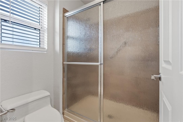 9105 Marble Dr, Las Vegas, NV 89134 - bathroom with toilet and a stall shower