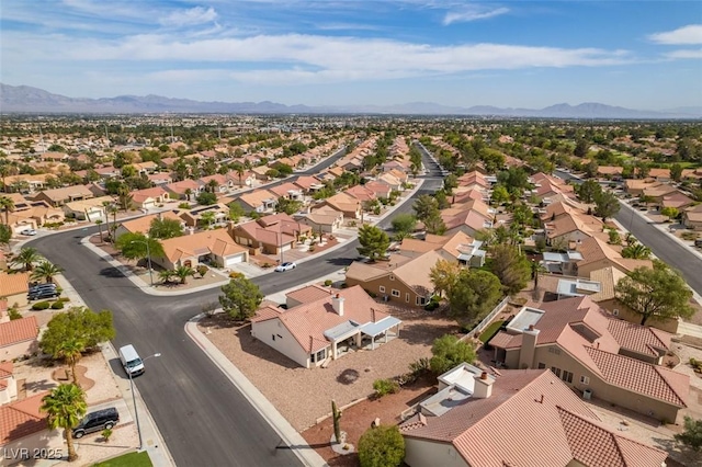 9105 Marble Dr, Las Vegas, NV 89134 - aerial perspective of suburban area with mountains