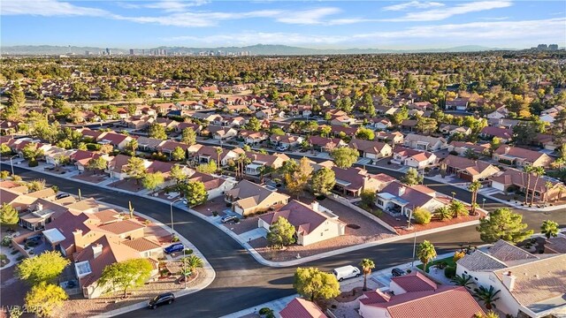 9105 Marble Dr, Las Vegas, NV 89134 - aerial perspective of suburban area with a mountainous background