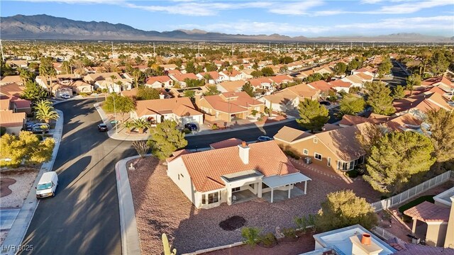 9105 Marble Dr, Las Vegas, NV 89134 - aerial perspective of suburban area featuring a mountain backdrop