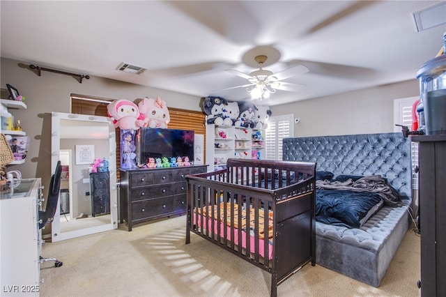 4429 E Azure Ave, Las Vegas, NV 89115 - carpeted bedroom with ceiling fan