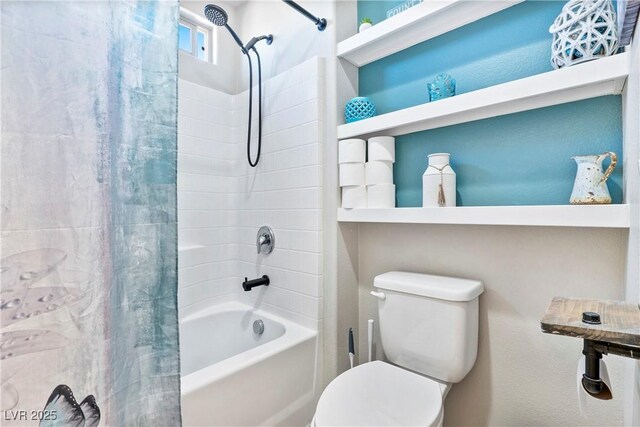 2225 Chandler Ranch Pl, Laughlin, NV 89029 - full bath featuring shower / bathtub combination with curtain and toilet