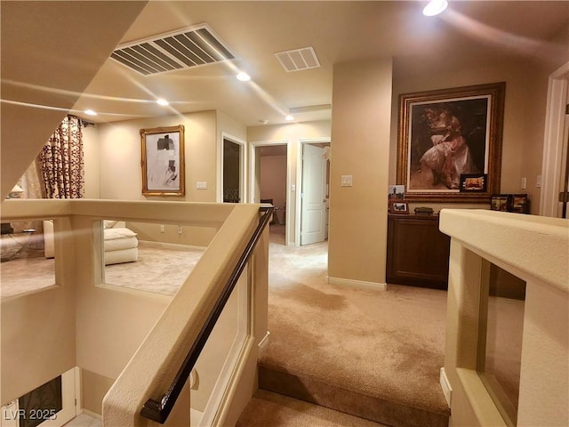 6729 Flamenco Ct, Las Vegas, NV 89139 - bar featuring light carpet, baseboards, and recessed lighting