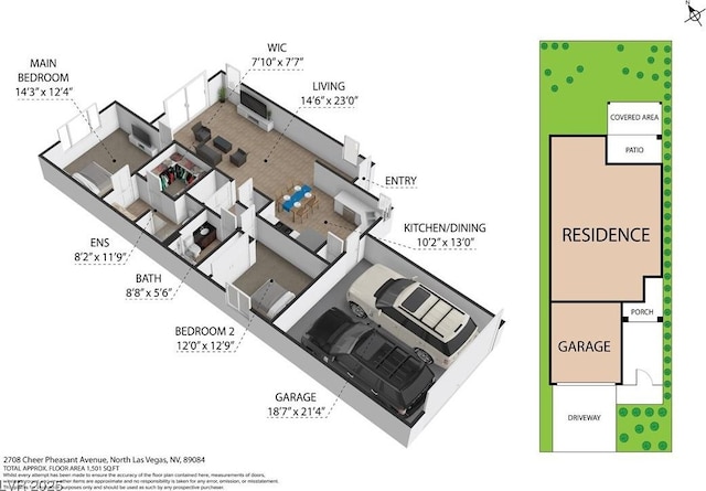 2708 Cheer Pheasant Ave, North Las Vegas, NV 89084 - view of property floor plan