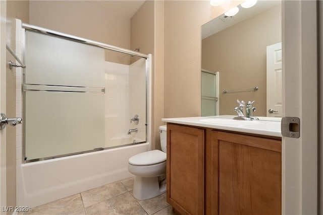 2708 Cheer Pheasant Ave, North Las Vegas, NV 89084 - full bathroom with vanity, enclosed tub / shower combo, and tile patterned flooring