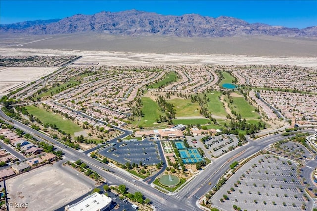2708 Cheer Pheasant Ave, North Las Vegas, NV 89084 - aerial view of property and surrounding area with a mountainous background