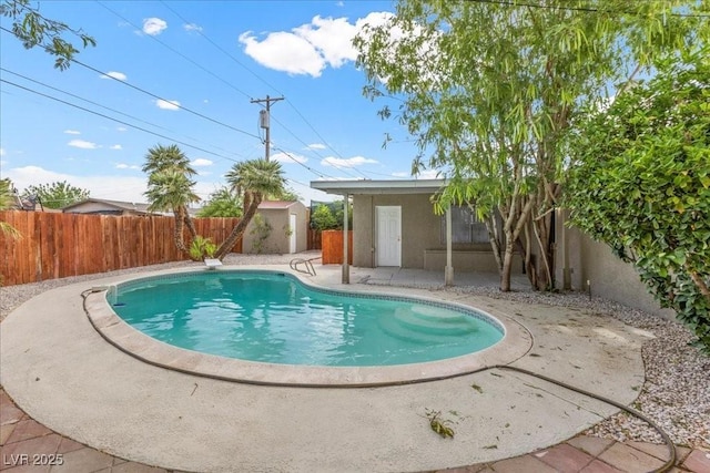 2408 Berkley Ave, Las Vegas, NV 89101 - view of pool with a fenced backyard and a patio