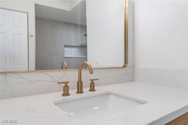 3409 El Cortez Ave, Las Vegas, NV 89102 - bathroom view of vanity, backsplash, and wet bar