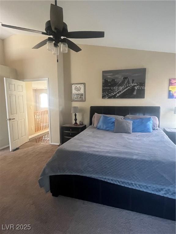 9365 Sparkling Waters Ave, Las Vegas, NV 89129 - carpeted bedroom with baseboards and ceiling fan