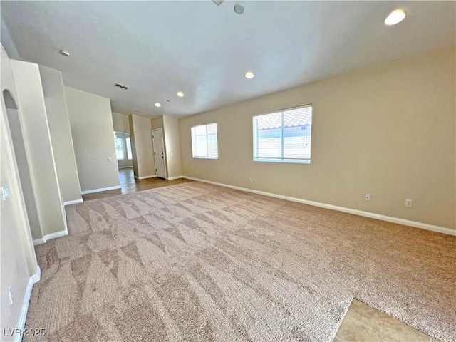 2119 Sunset Vista Ave, Henderson, NV 89052 - carpeted spare room featuring baseboards and recessed lighting