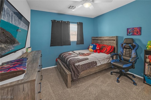 8320 Highland Ranch St, Las Vegas, NV 89131 - carpeted bedroom with baseboards and a ceiling fan