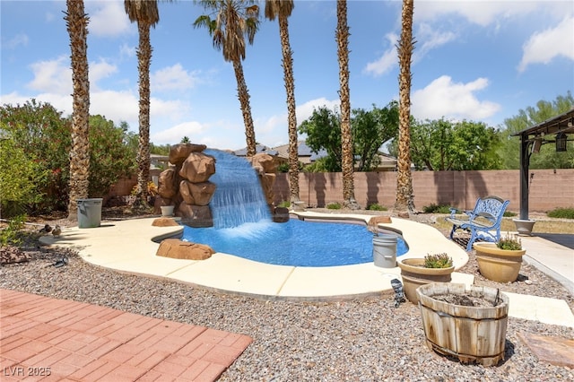 4883 Grey Mesa St, Las Vegas, NV 89149 - view of swimming pool with a fenced backyard and a patio area