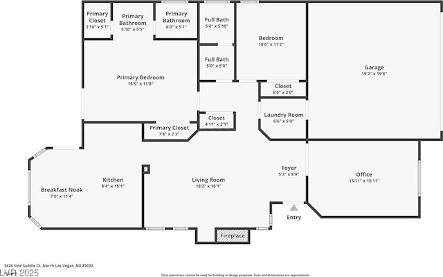 3426 Side Saddle Ct, North Las Vegas, NV 89032 - home floor plan