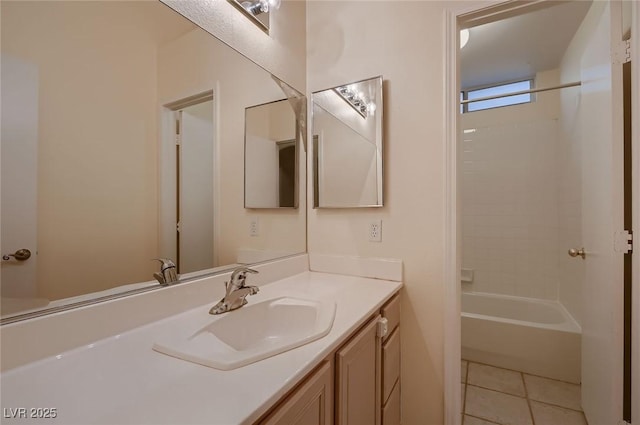 3426 Side Saddle Ct, North Las Vegas, NV 89032 - full bathroom with vanity, tile patterned flooring, and shower / washtub combination