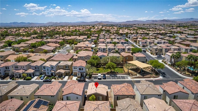 7694 Hampton Park Ln, Las Vegas, NV 89113 - aerial perspective of suburban area featuring a mountainous background