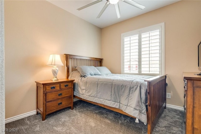 7694 Hampton Park Ln, Las Vegas, NV 89113 - carpeted bedroom featuring baseboards and a ceiling fan