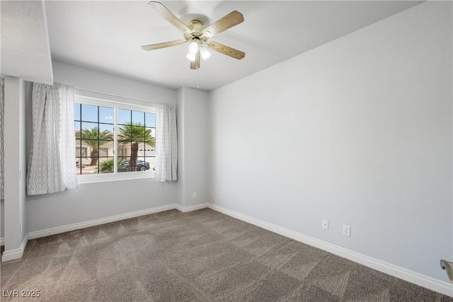 8541 Highland View Ave, Las Vegas, NV 89145 - carpeted empty room with a ceiling fan and baseboards