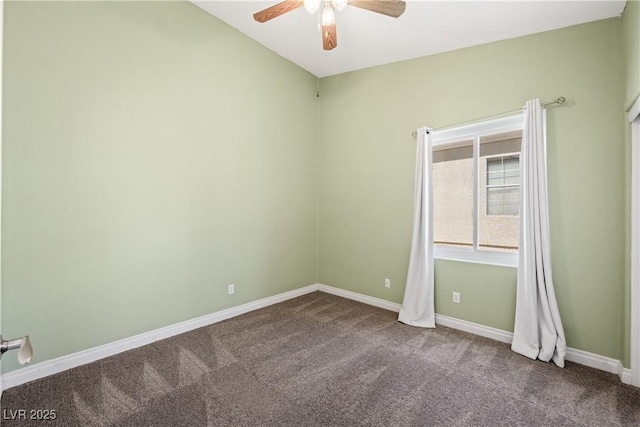 8541 Highland View Ave, Las Vegas, NV 89145 - spare room featuring carpet floors, a ceiling fan, and baseboards