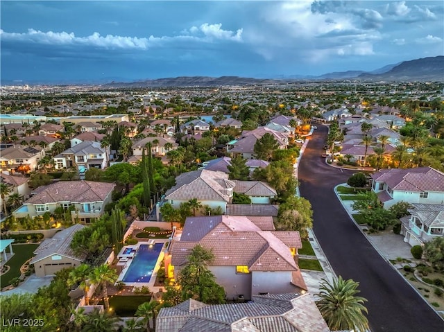2982 Hammerwood Dr, Las Vegas, NV 89135 - aerial perspective of suburban area featuring a mountainous background