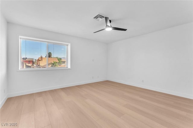 6717 Sheffield Dr, Las Vegas, NV 89108 - spare room with light wood-style floors and ceiling fan