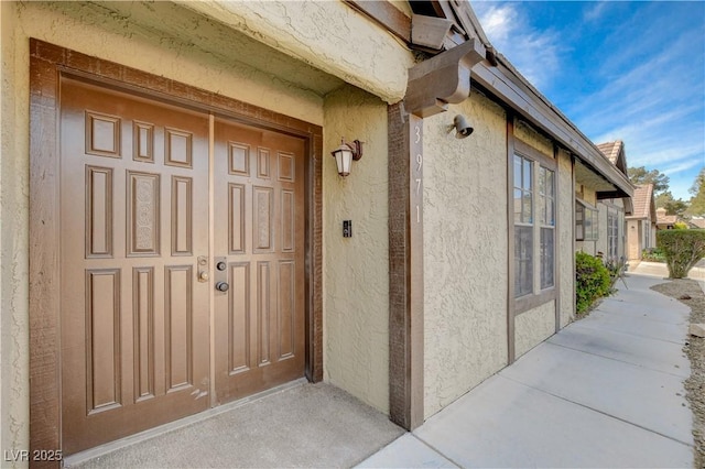 3971 Foxboro Cir, Las Vegas, NV 89121 - entrance to property featuring stucco siding