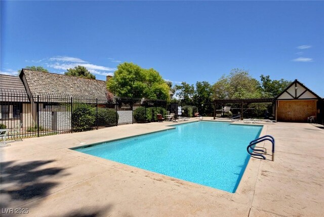 3971 Foxboro Cir, Las Vegas, NV 89121 - community pool featuring a patio