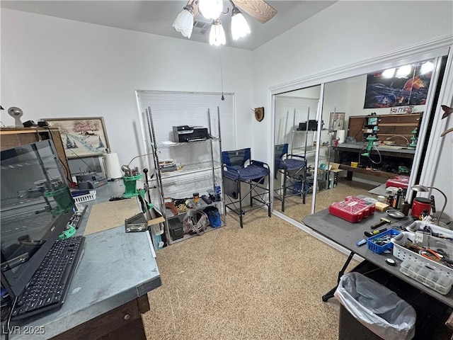 3451 Sagebrush Ave, Pahrump, NV 89048 - office space featuring a ceiling fan