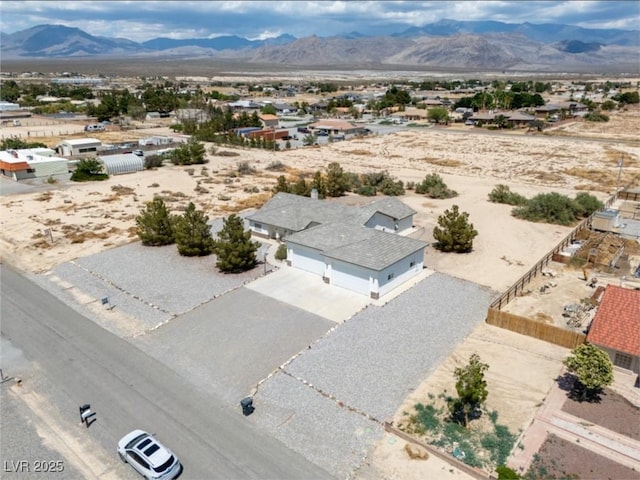 3451 Sagebrush Ave, Pahrump, NV 89048 - aerial view of a mountainous background and a desert landscape