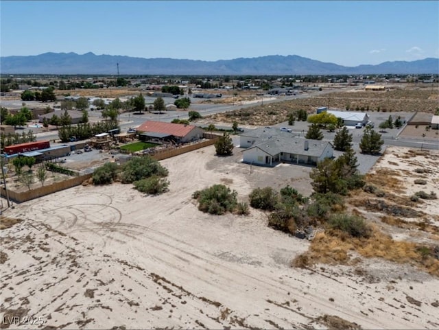 3451 Sagebrush Ave, Pahrump, NV 89048 - drone / aerial view of a mountain backdrop and a desert landscape