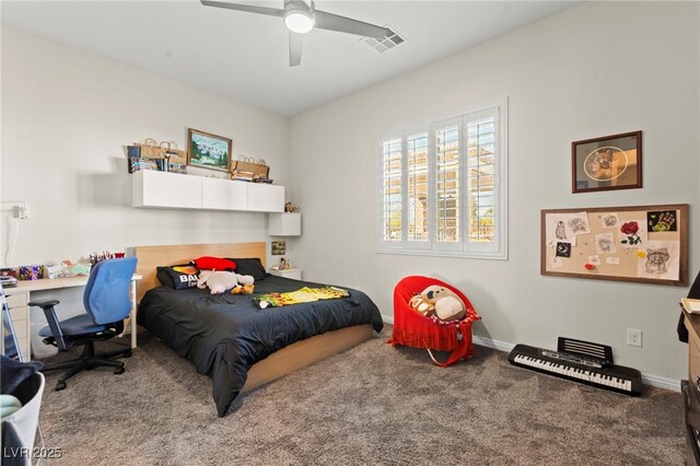 6980 W Meranto Ave, Las Vegas, NV 89178 - carpeted bedroom featuring baseboards and ceiling fan