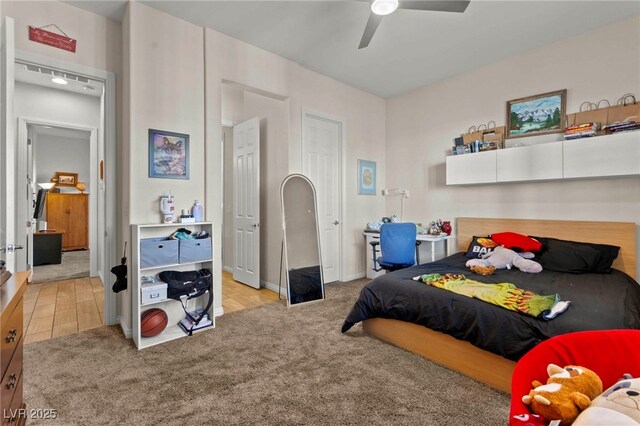 6980 W Meranto Ave, Las Vegas, NV 89178 - carpeted bedroom featuring ceiling fan