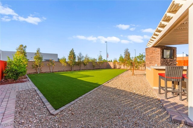 6980 W Meranto Ave, Las Vegas, NV 89178 - fenced backyard featuring a patio