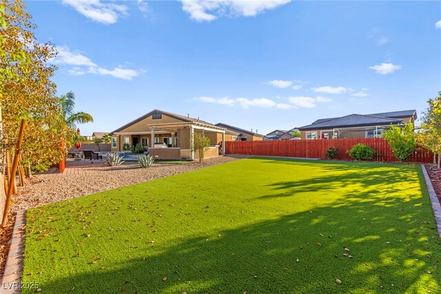 6980 W Meranto Ave, Las Vegas, NV 89178 - fenced backyard featuring a patio